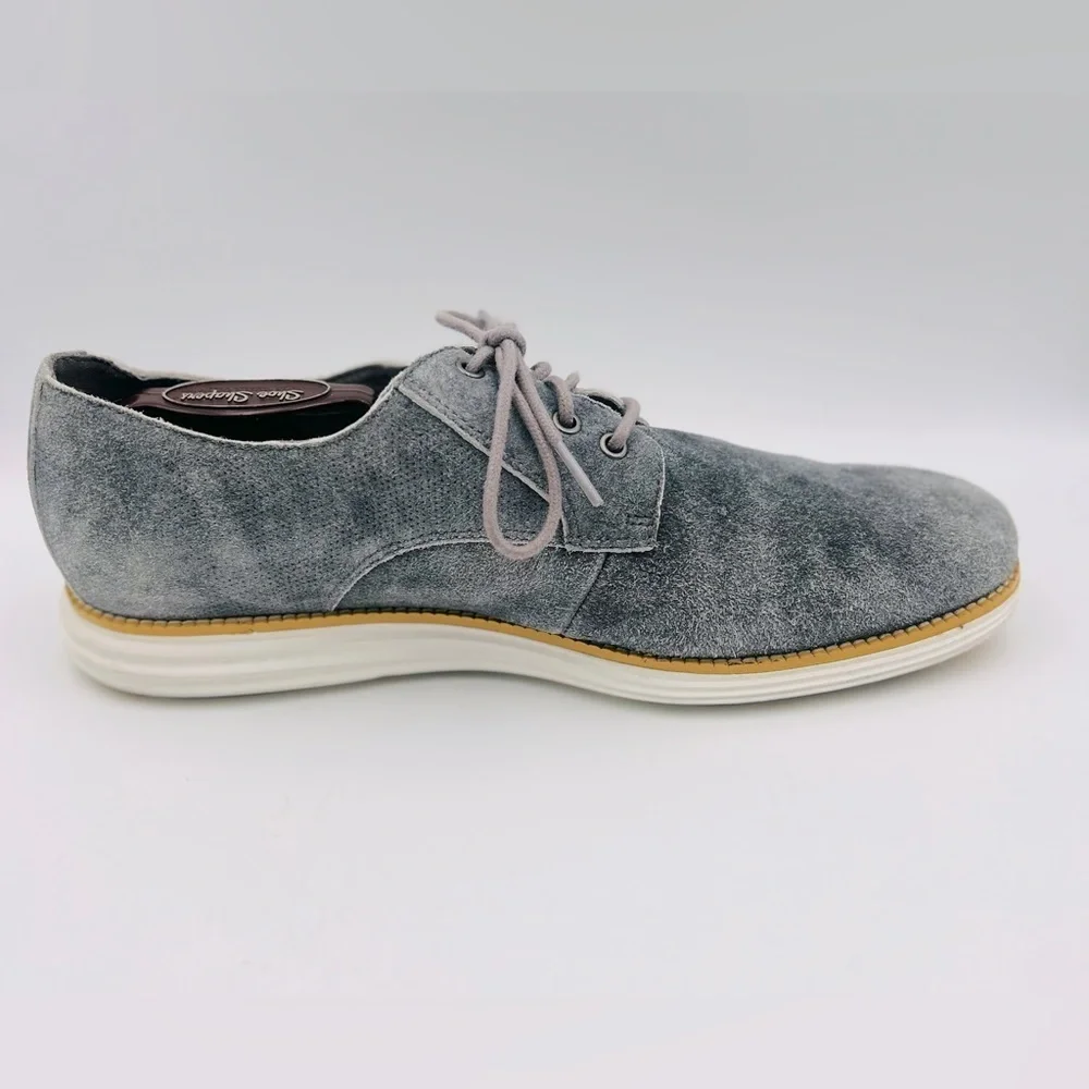 Cole Haan Grand.OS Original Gray Suede Oxford Shoes Men’s Size 11